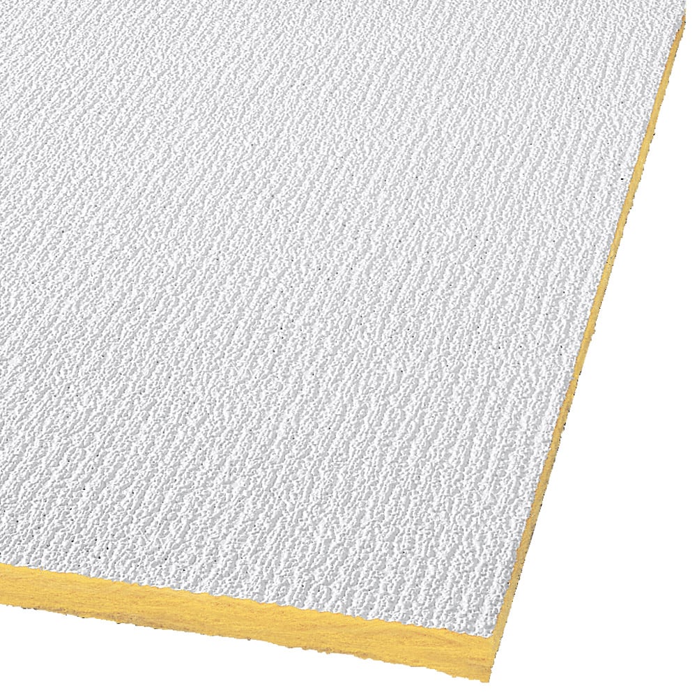 Armstrong Ceilings 2-ft x 2-ft SHASTA (Perforated) White Fiberglass Drop Ceiling Tile ( 32 -Pack, 128-sq ft / Case )