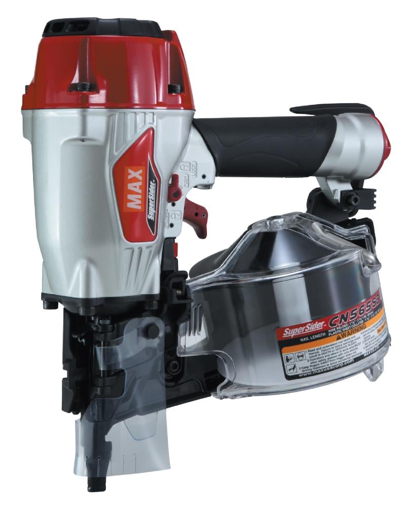 MAX Coil Siding Nailer Pneumatic 0.09-in 1/4-in Depth Control Tool-Free CN565S3