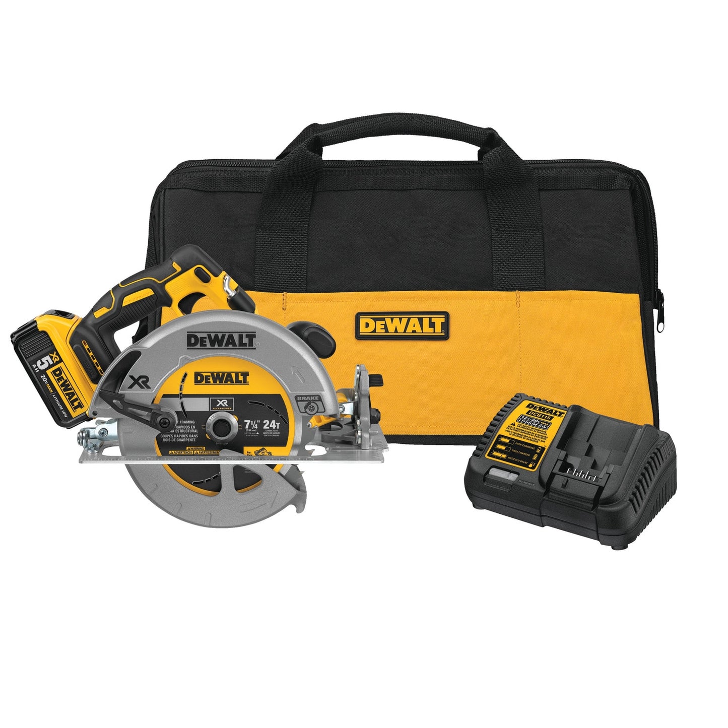 DEWALT XR 20-volt Max 7-1/4-in Brushless Cordless Circular saw kit ( Battery Included )