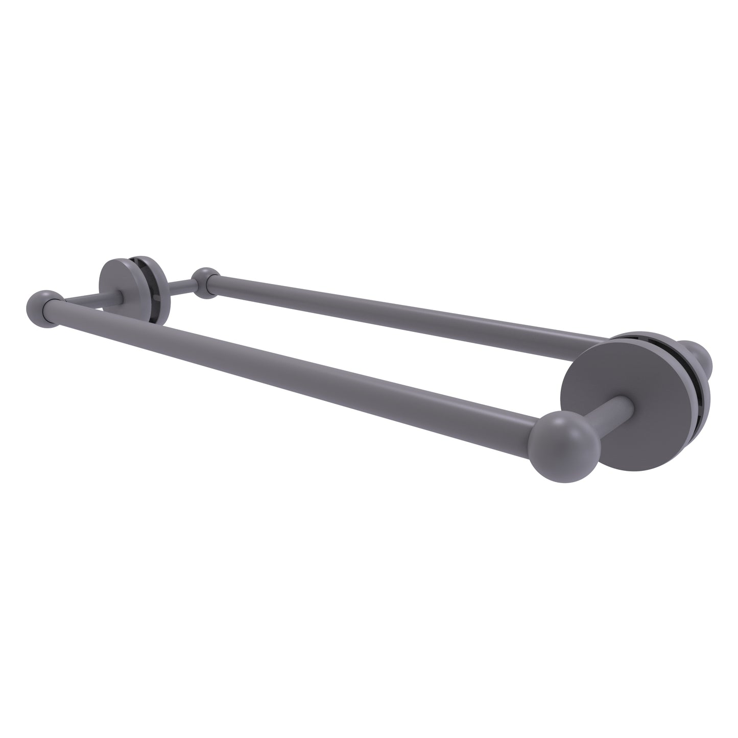 Allied Brass Prestige Skyline 18-in double Matte Gray Wall mount Double Towel Bar