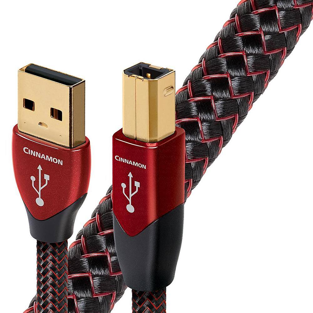 AudioQuest - Cinnamon 4.9' USB A/B Cable - Black/Red