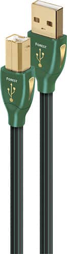 AudioQuest - Forest 16.4' USB A/B Cable - Black/Green