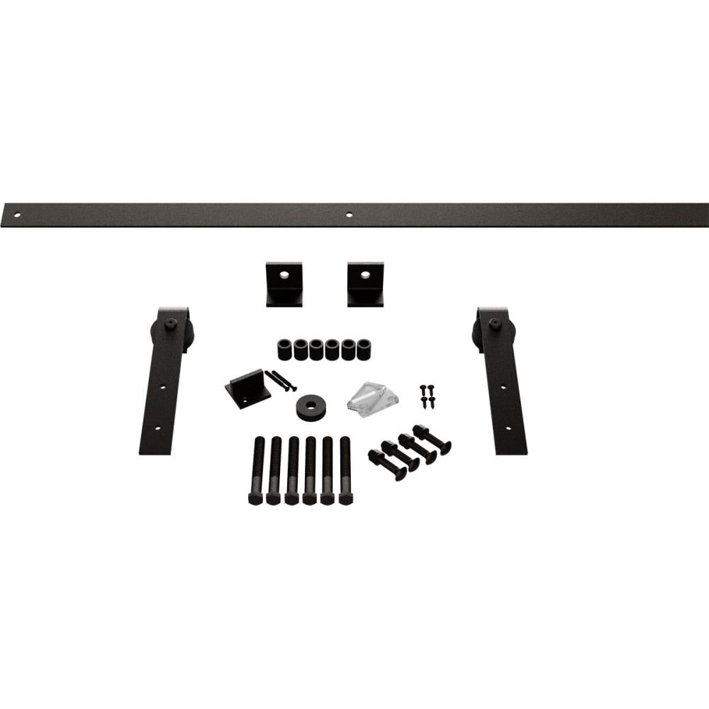 Goldberg Brothers 64-in Arch Bronze Indoor J-strap Single Double Barn door hardware kit