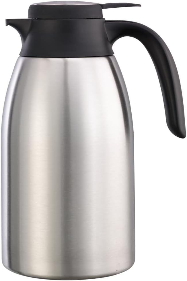 Service Ideas FCC16SS, Beverage Carafe, 1.6 Liter Capacity, Brushed Stainless Interior & Exterior (Case of 6)