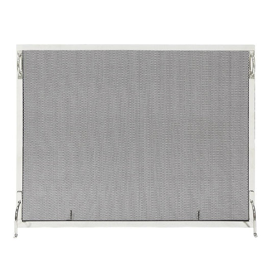 Minuteman International 8-in Polished Nickel Iron 1-Panel Flat Fireplace Screen SSM-3830NP