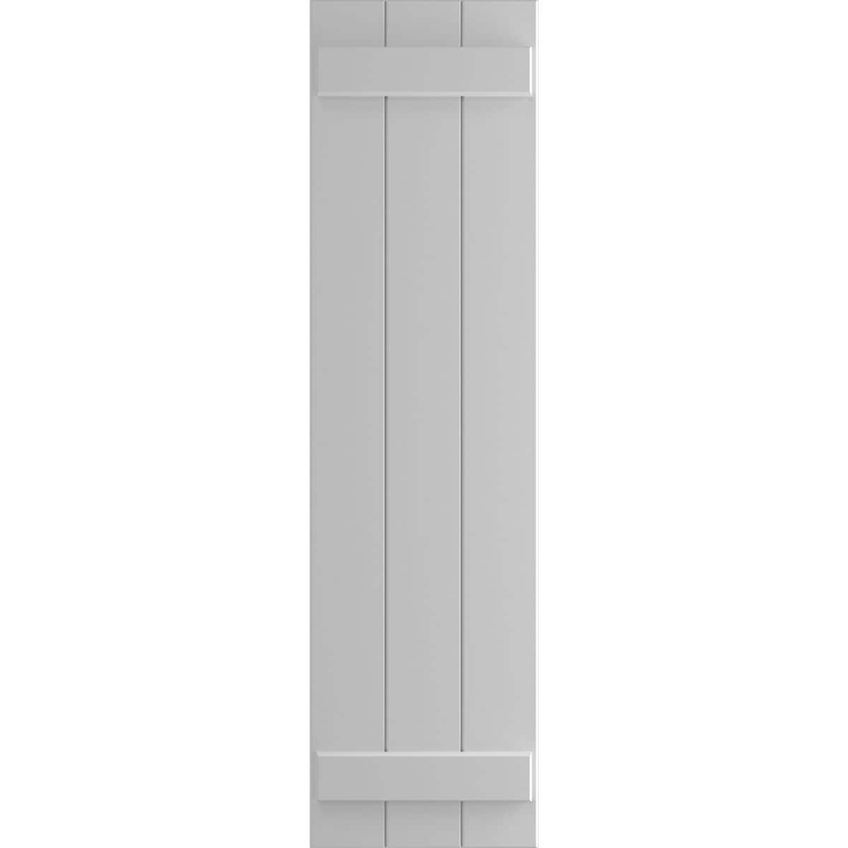 Ekena Millwork 16.125-in W x 76-in H Primed Paintable/Stainable Board and batten Exterior Shutters ( 2 -Pack )