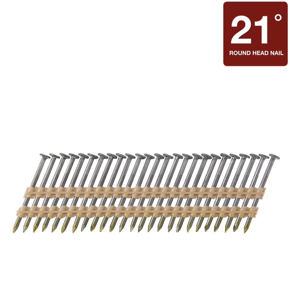 Metabo HPT 3-in x 0.12-in 21 Degree Hot-Dipped Galvanized Ring Shank Collated Framing Nails (4000-Per Box) 10302HPT