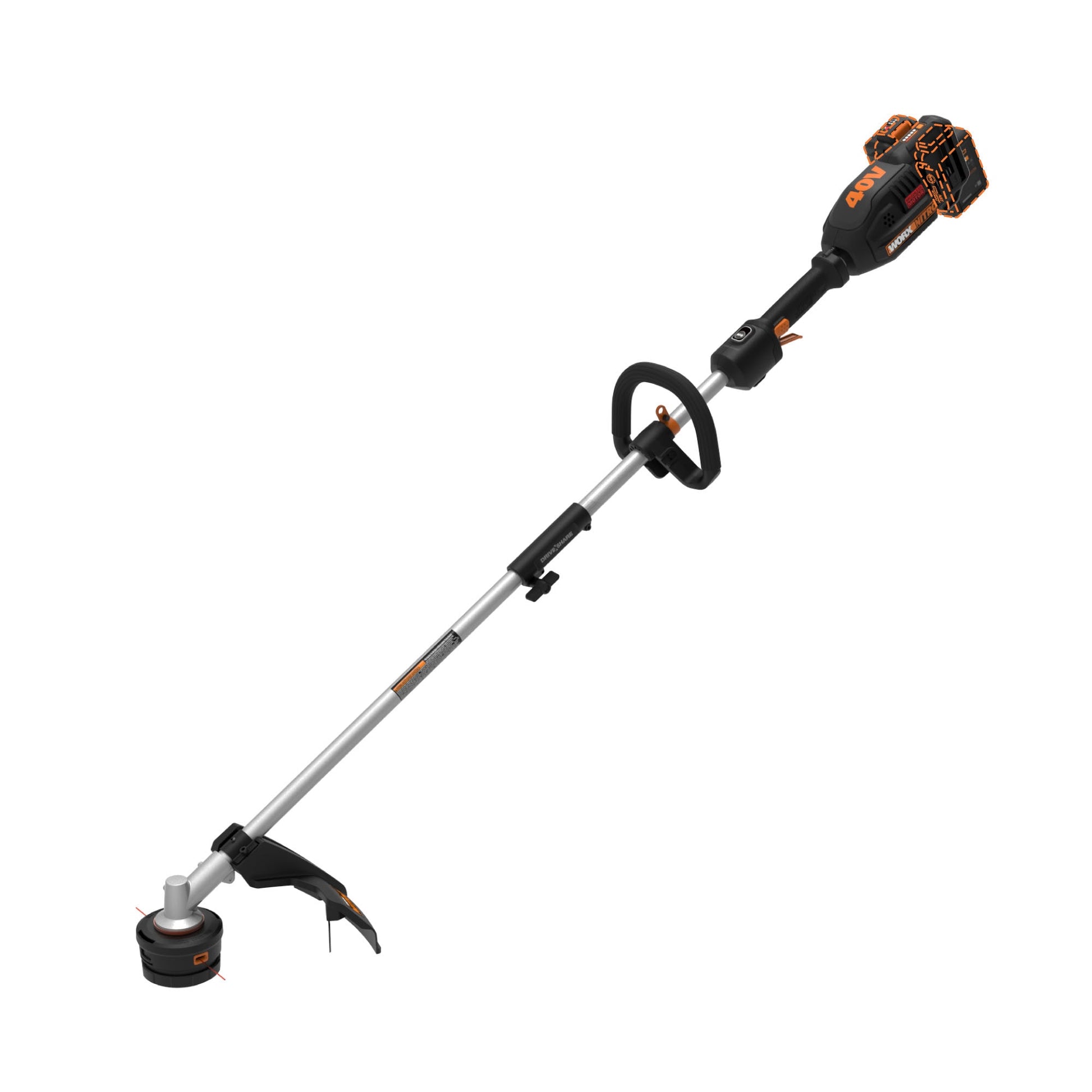 WORX Nitro Power Share 40-volt Max 15-in Straight Shaft Attachment Capable Battery String Trimmer (Battery and Charger Not Included) WG186.9