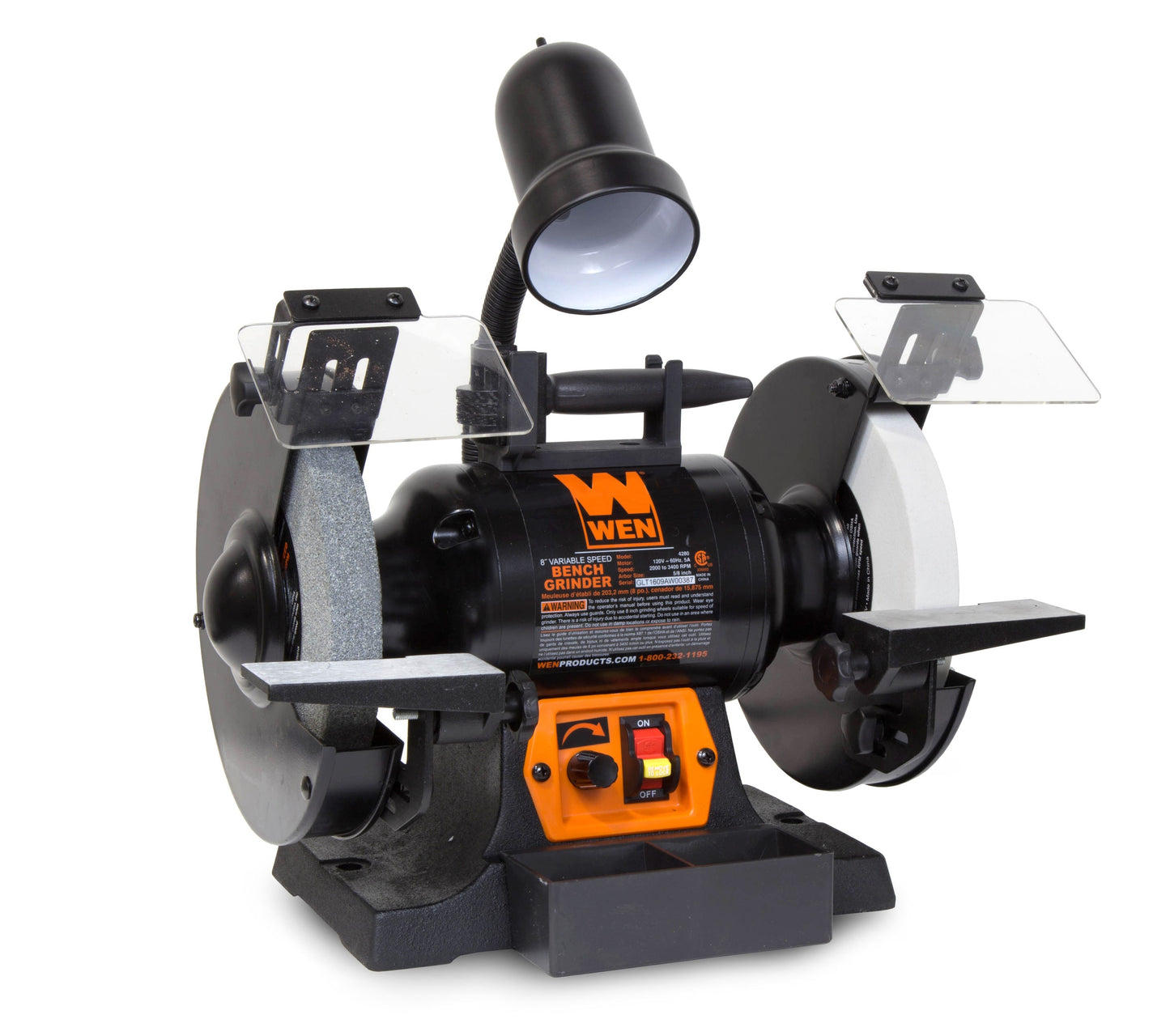 WEN 8-in Variable Speed Bench Grinder BG4280