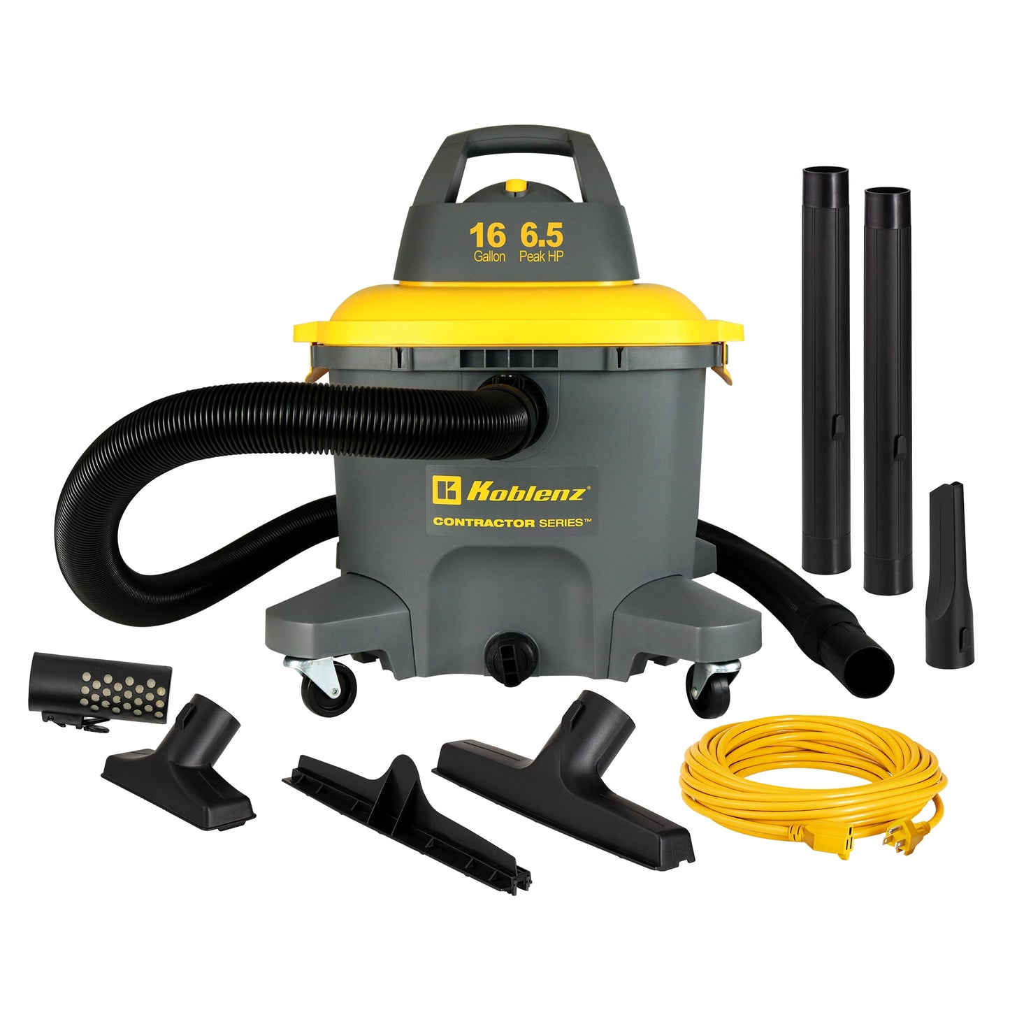 Koblenz 16-Gallons 6.5-HP Corded Wet/Dry Shop Vacuum with Accessories Included WD-16 C4