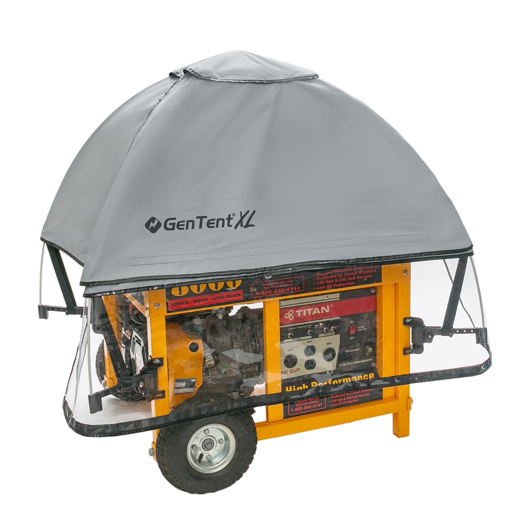 GenTent XL Universal Kit (Standard, Grey) For Large Open Frame Generators Generator Cover GTXPFUASGR