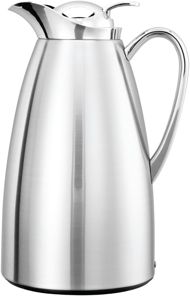 Service Ideas CJZ1CH Classy Vacuum Carafe, 1 Liter Capacity, Stainless Steel, Polished Finish (Case of 6)