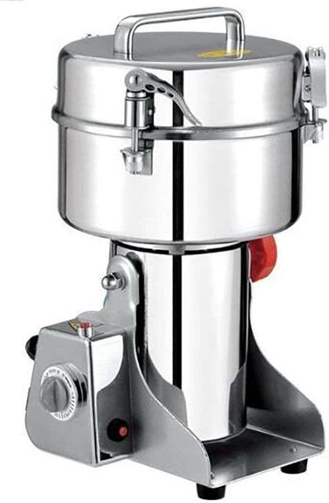 Superfine Mill 800G Electric Corn Mill Grinder Stainless Steel Pulverizer Grinding Commercial for Kitchen Herb Spice Pepper Coffee for Small dose Crushing