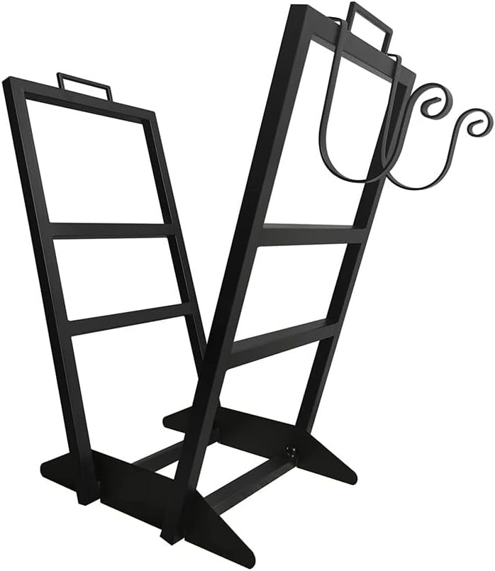 Firewood Storage Rack Iron Wood Storage Rack Firewood Rack Firewood Support Rack Wood Stacking Rack Shelf Stand