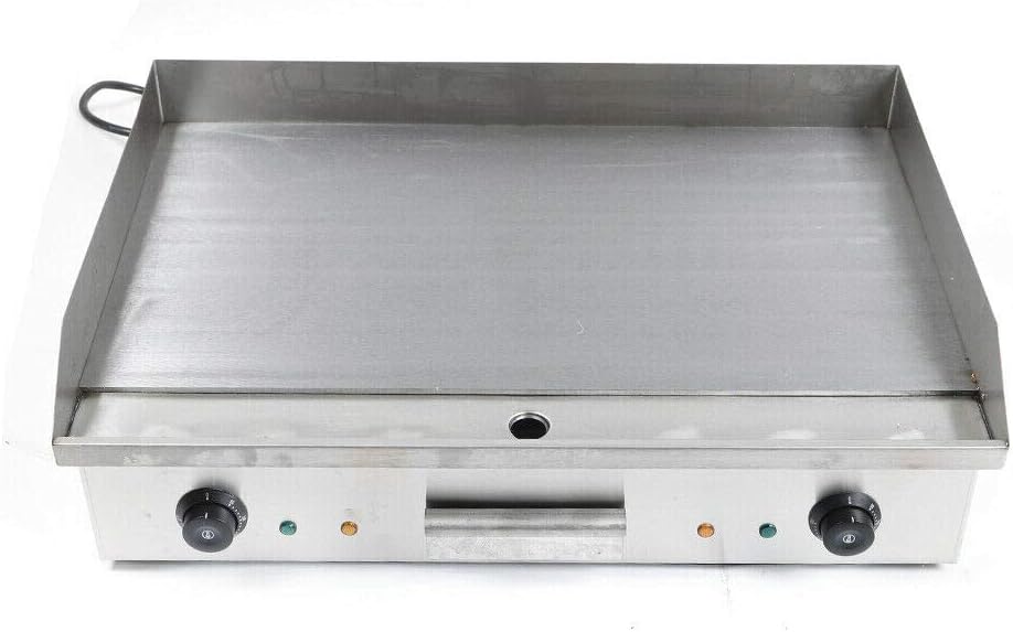 3000W Commercial Electric Countertop Griddle, Stainless Steel Electric Hot Plate Griddle Adjustable Thermostatic Control Electric Griddle Countertop