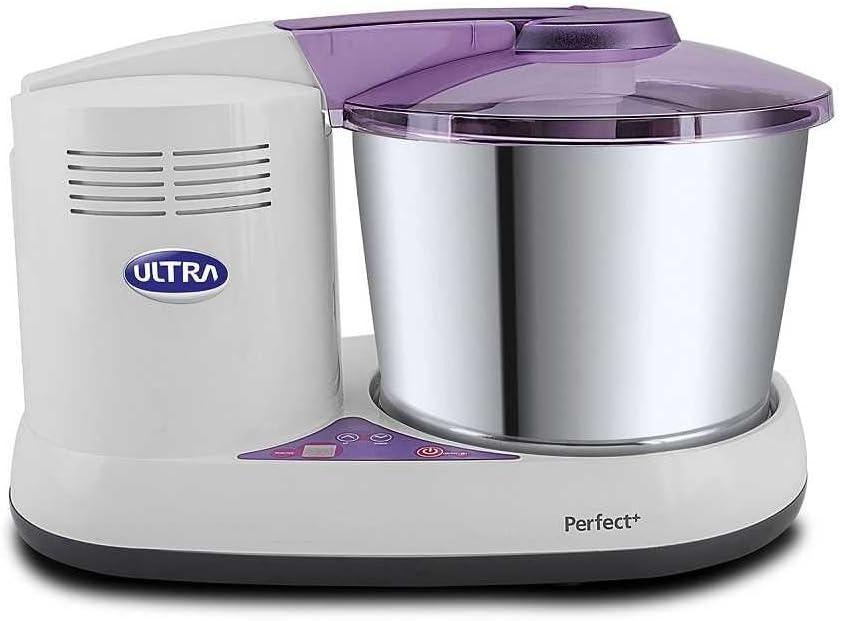Ultra Perfect+ 2.0 Liter Table Top Wet Grinder with Atta Kneader, 110-volt for USA & Canada (Auto Timer)