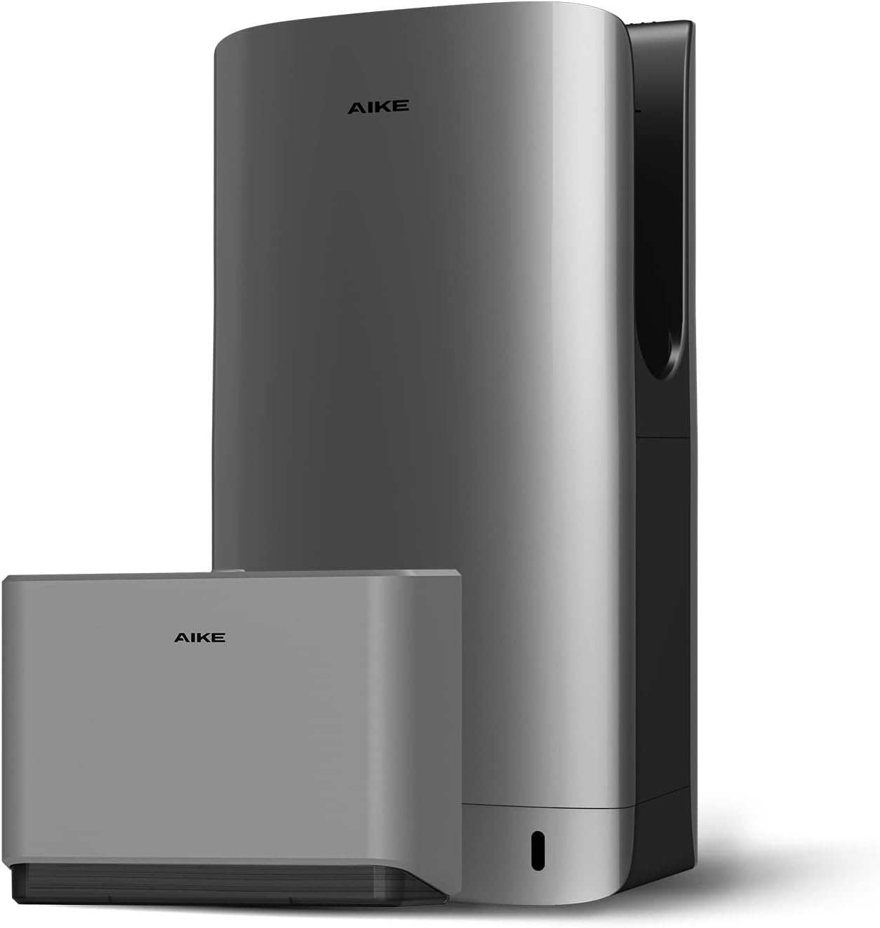 AIKE Vertical Hand Dryer and Paper Towel Dispenser Bundle, Model AK2065 & AK5101 Silver