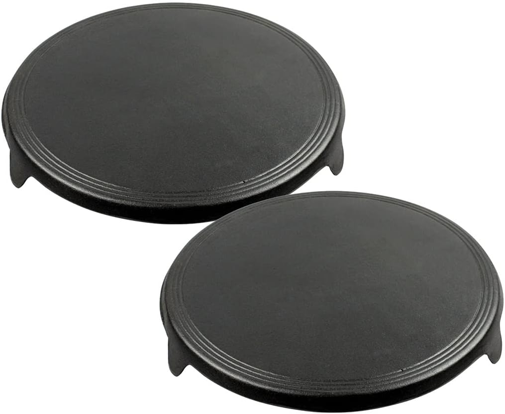 SOGA 2X 33CM Reversible Round Cast Iron Induction Crepes Pan Baking Cookie Pancake Pizza Bakeware