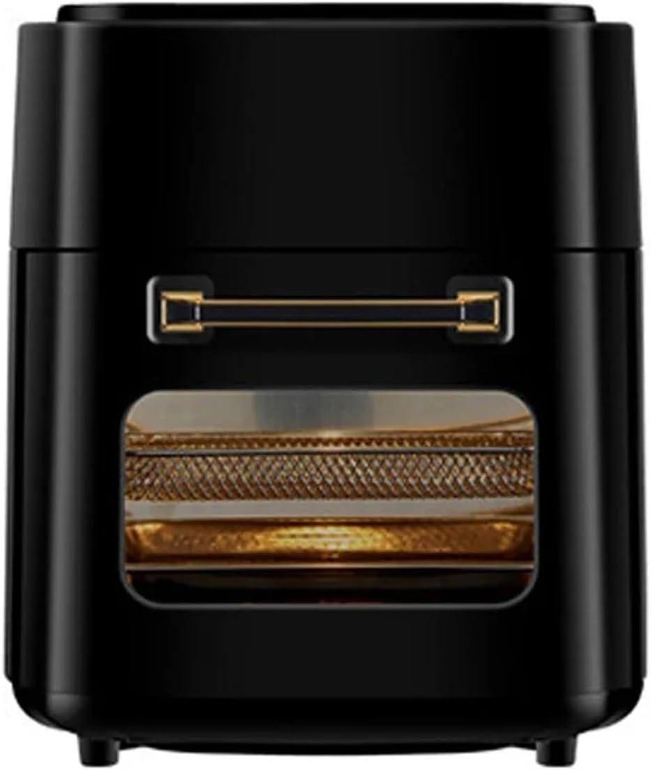 Food essentials and family helpers Intelligent Oil-free Air Fryer Visual Oven French Fries Machine 220V 110V USA EU 1500W Fried Chicken Machine Smart assistant Enjoy life (Color : Black, Size : UK)