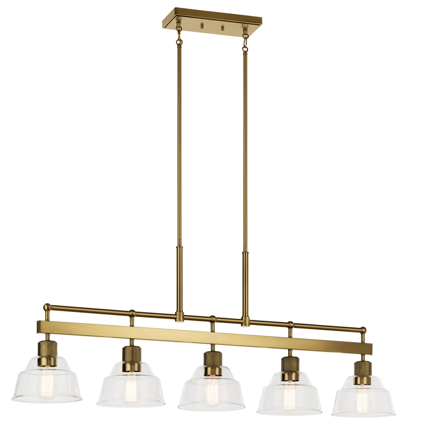 Kichler Eastmont 5 -Light Brushed Gold Vintage For Use in Bedrooms, Dining Rooms, Foyers, Kitchens, Living Rooms Chandelier 5271896