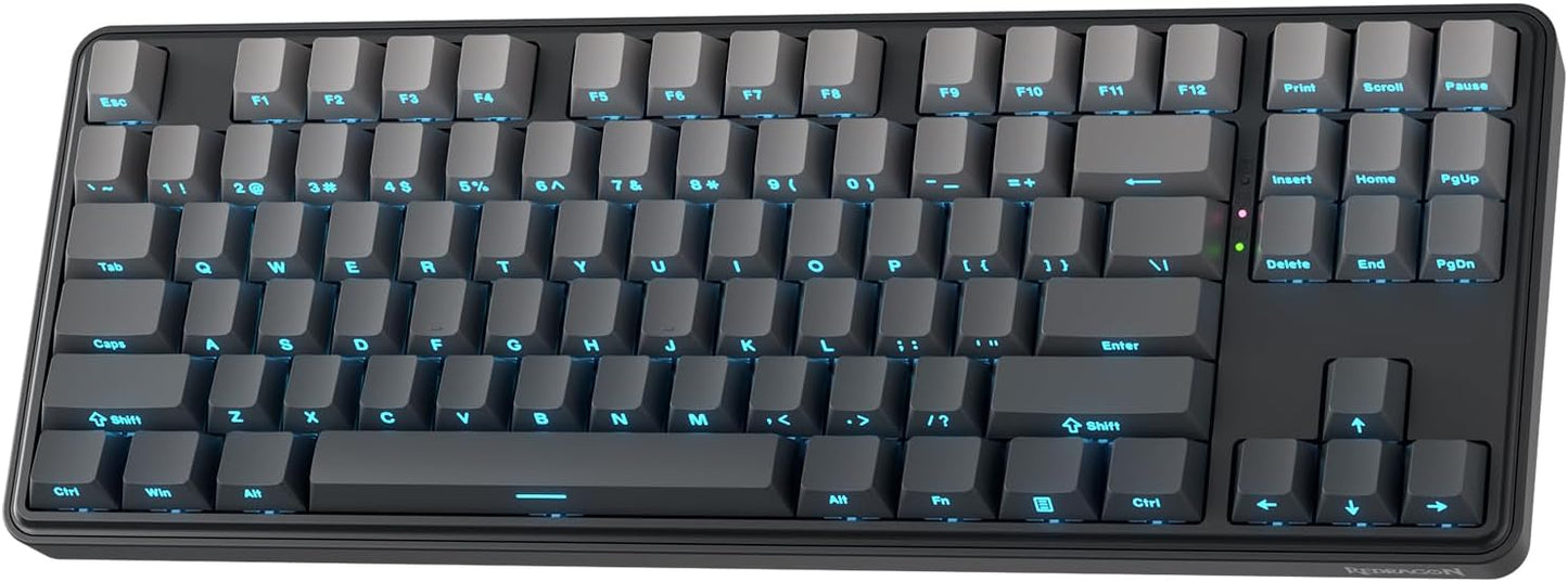 Redragon K707 PRO GB 80% Gasket RGB Gaming Keyboard, 3-Modes Wireless TKL Mechanical Keyboard w\/Hot-Swap South-Facing LEDs Socket, PBT Gradient Keycaps & 5-Layer Noise Dampening, Custom Linear Switch