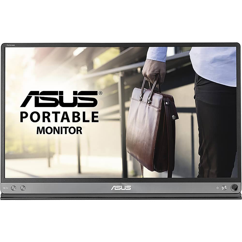 ASUS - ZenScreen-, 15.6”FHD- Portable Monitor- Panel Type IPS- Brightness(Max) : 220 cd/㎡ - Black