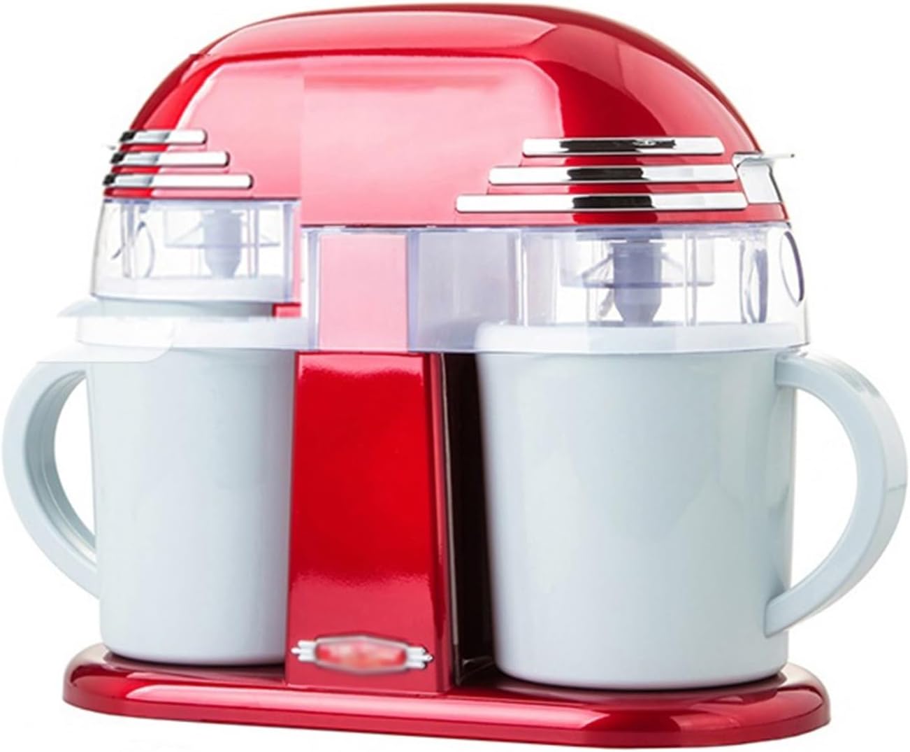 Ice Cream Maker Double Cone Electric Ice Cream Maker Classic Children Ice Cream Machine Home Automatic Icecream Machine for Kids Home DIY Table Top Ice Cream Machine,Fun Kitchen Appliance