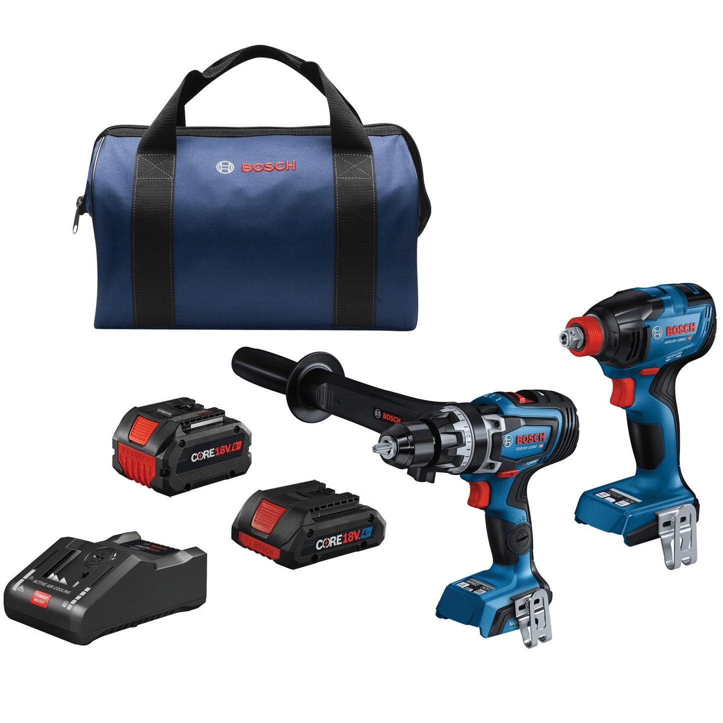 Bosch 18-volt 2-Tool Brushless Power Tool Combo Kit with Soft Case (2-Batteries Included and Charger Included) GXL18V-260B26