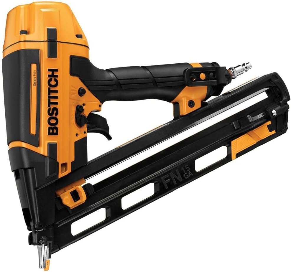 BOSTITCH BTFP72156 Smart Point 15GA FN Style Angle Finish Nailer Kit