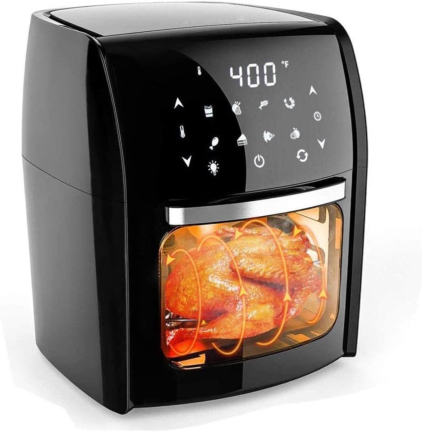 Digital Air Fryer with Rotisserie, Dehydrator, Convection Oven,Roast, Dehydrate, Bake & More, Glass Viewing Window hopeful