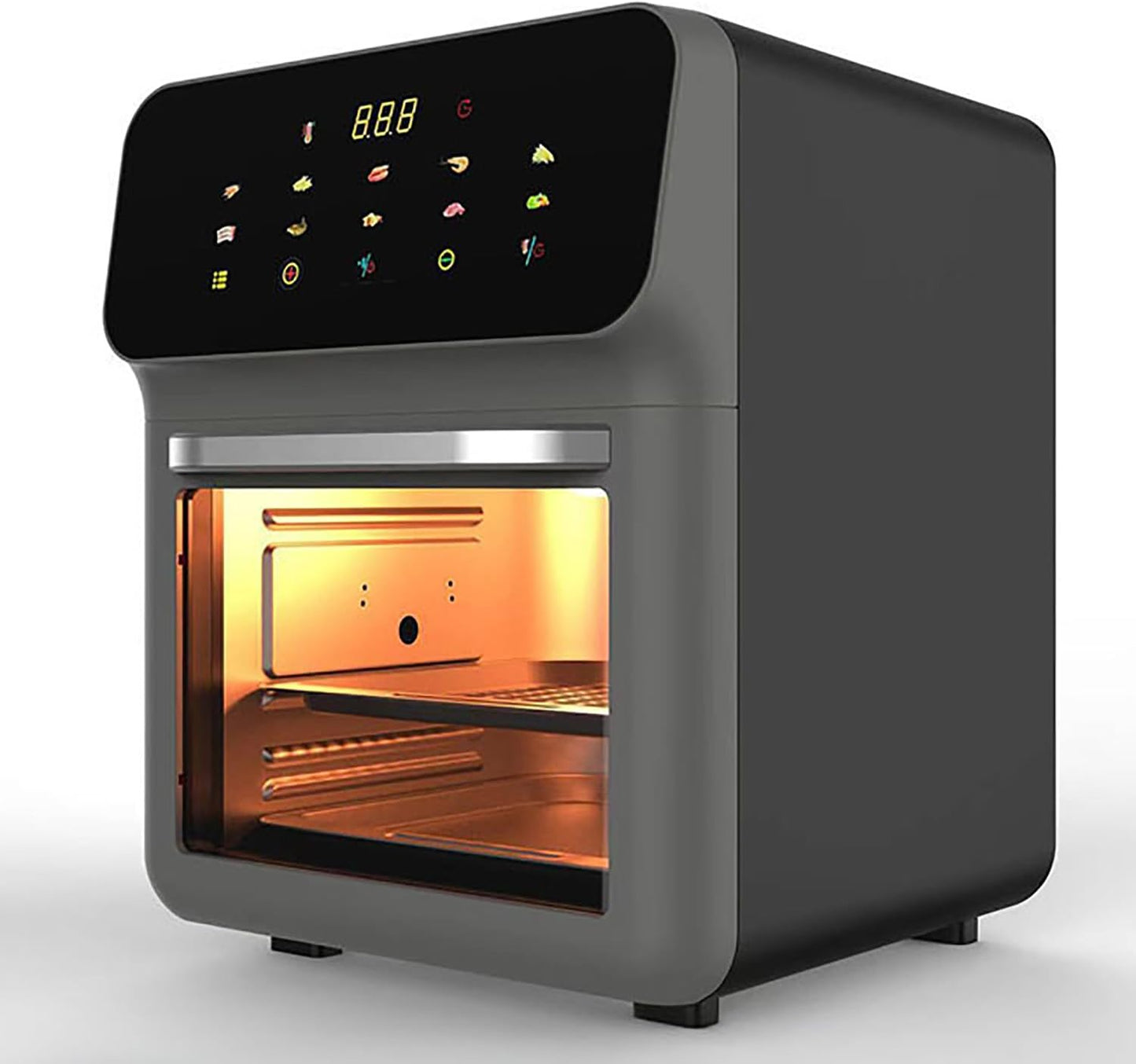 UYCVT 15L Electric Air Fryer, 1350W Smart Menus Deep Fat Fryer, 0-200°C Intelligent Temperature Adjustment\/360°Baking Viewable Window Home Appliance, Healthy Oil Free & Low Fat Cooking-A