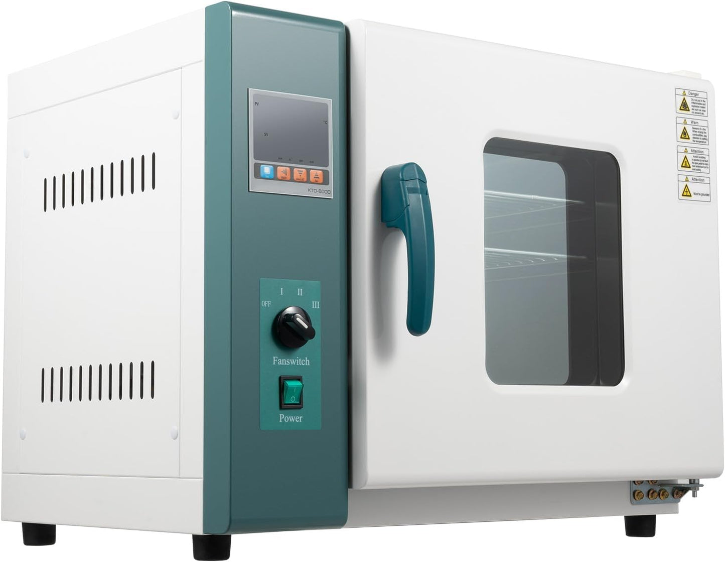 1000W 110V Horizontal Electric Blast Drying Oven, 12Gal Capacity Forced Air Convection Drying Oven with Button Control & Intelligent Temperature Controller, Box Temperature RT+18°F~572°F