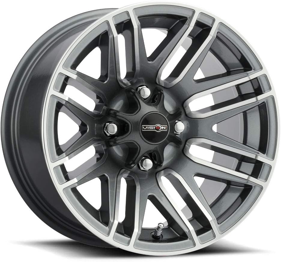 Vision 112 Assault 12x8 4x110 -10.2mm Gunmetal Wheel Rim