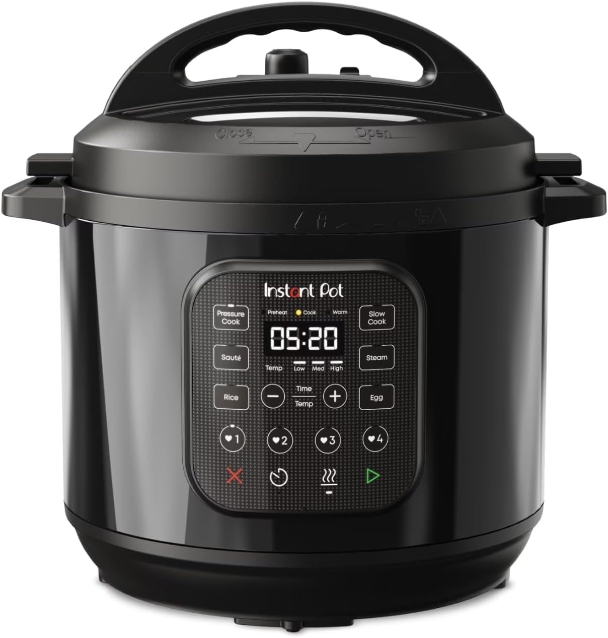 Instant Pot 8Qt RIO Chef Series 7-in-1 Multi-Cooker, Black – Pressure Cooker, Slow Cooker, Rice, Sauté, Steamer, Warmer & More, Nonstick Wide Base, Family Size Programmable Electric Pot