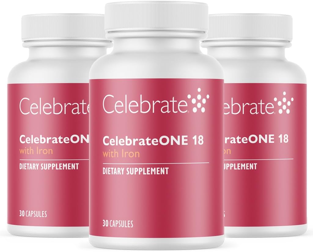 Celebrate Vitamins CelebrateONE 18, 18mg Iron - Once Daily Bariatric Multivitamin, Essential Vitamins & Minerals - Gastric Bypass & Sleeve Gastrectomy Supplement (90 Capsules)
