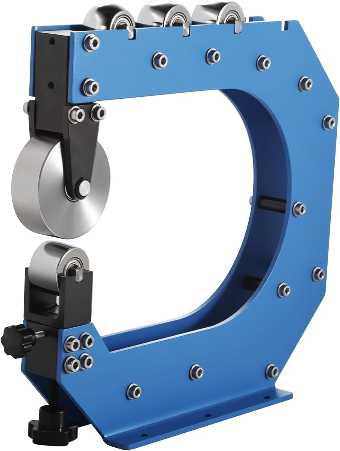 Benchtop English Wheel – 12" Throat Metal Shaping Tool for 16 Ga Carbon Steel, Includes 4 Lower Dies (1"–5")