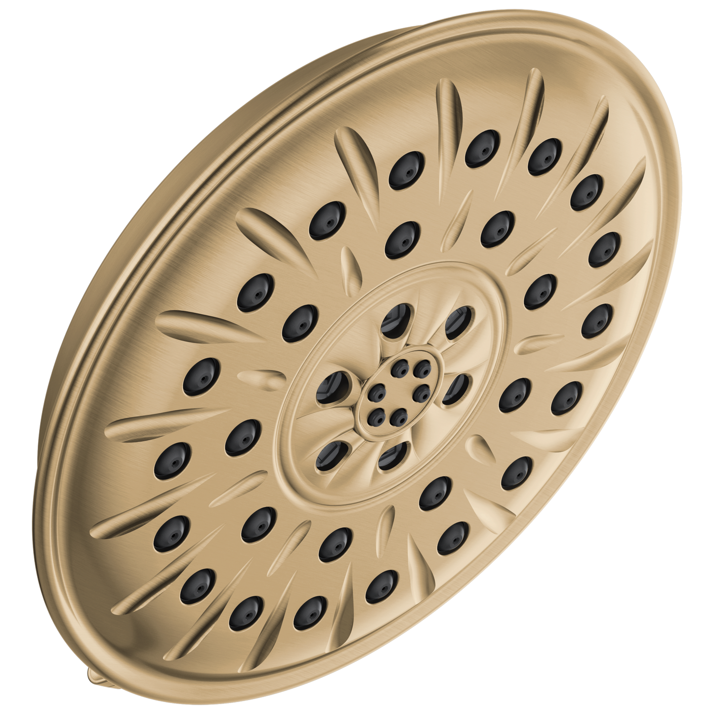 Delta Universal Showering Components 4.0 -Spray Lumicoat Champagne Bronze 8.25-in Round Fixed High Pressure Shower Head 1.75 GPM