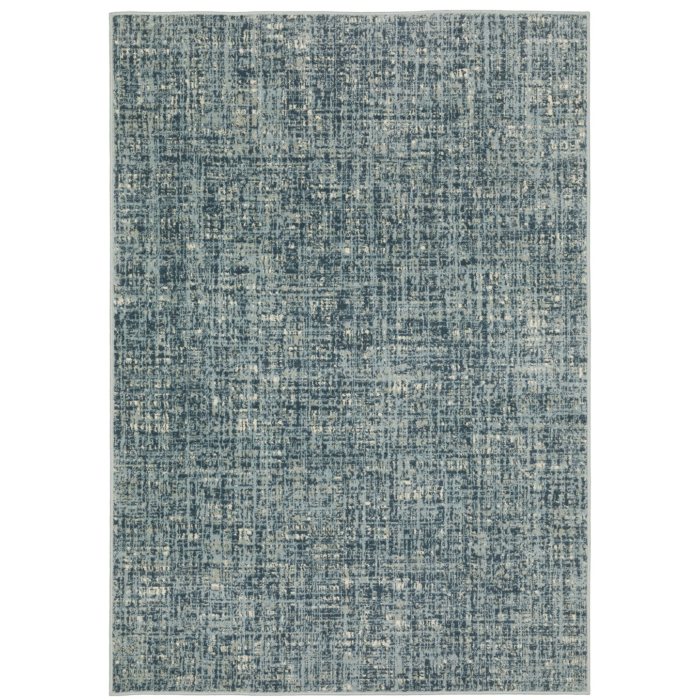Archer Lane Bancroft 8 x 10 (ft) Loomed Blue Rectangular Indoor Abstract Bohemian/Eclectic Pet Friendly Area rug