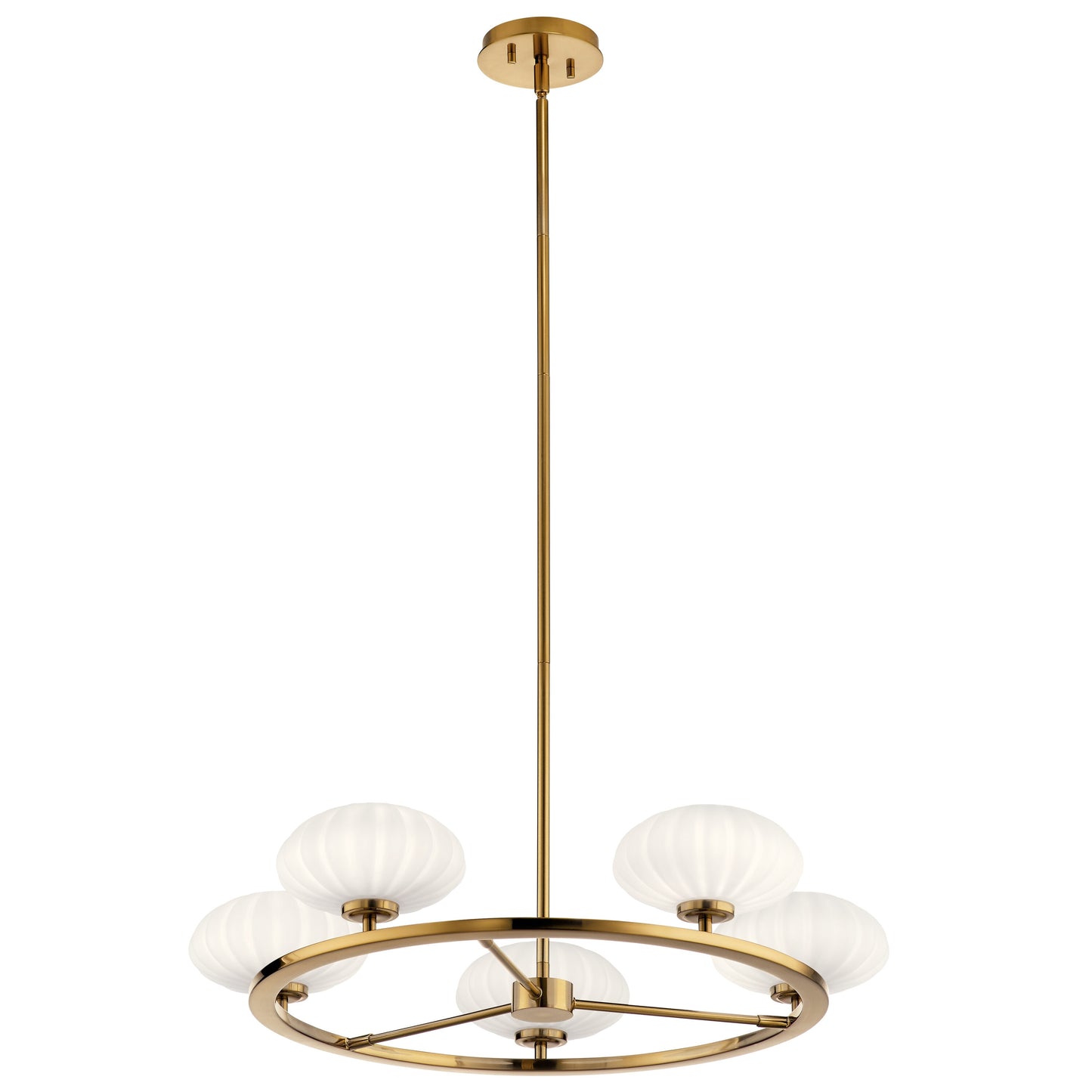 Kichler Pim 5 -Light Gold Modern/contemporary For Use in Bedrooms, Dining Rooms, Foyers, Kitchens, Living Rooms Chandelier 2220992