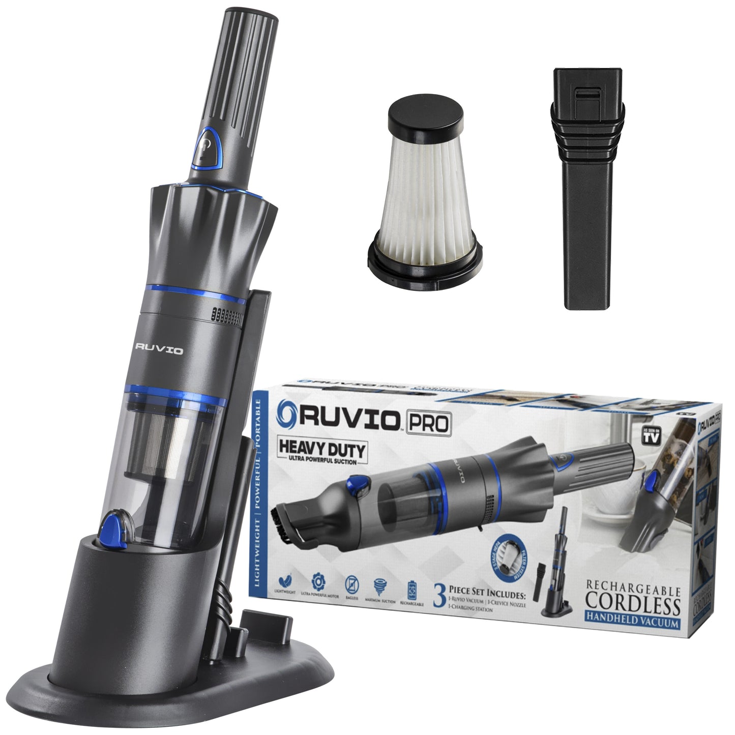 RUVIO 11.1-Volt Cordless Car Handheld Vacuum 8558