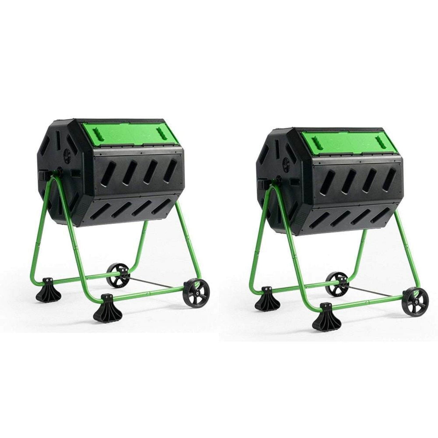 FCMP Outdoor Dual Chamber Tumbler Composter, 5 Cu. Ft. Capacity, Outdoor Use, Snap Lid, Easy Loading and Removal, Multiple Colors/Finishes 125629