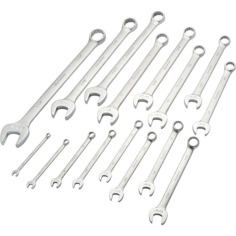 Dynamic 16-Piece Set 12-point (Sae) Standard Combination Wrench Includes Soft Case D074221