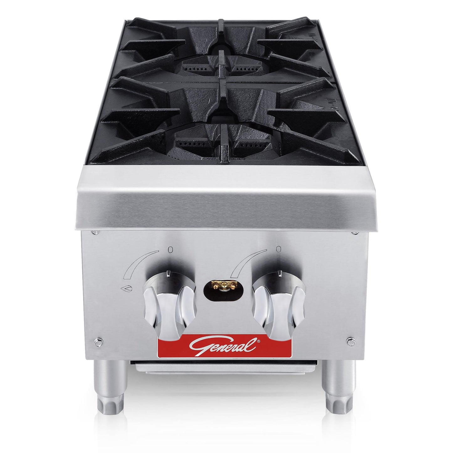 BevLes 12-in 2 Elements Stainless Steel Gas Hot Plate