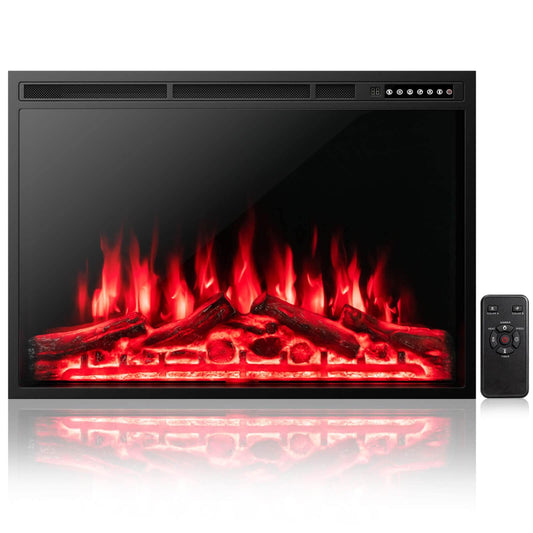 BABOOM 37-in W Black Fan-forced Electric Fireplace BOM-10191-CO