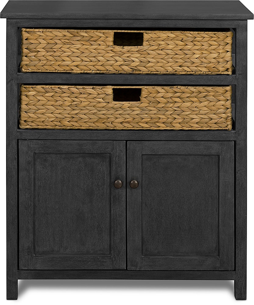 Click Decor - Nelson Storage and 2-Door Cabinet - Dark Gray