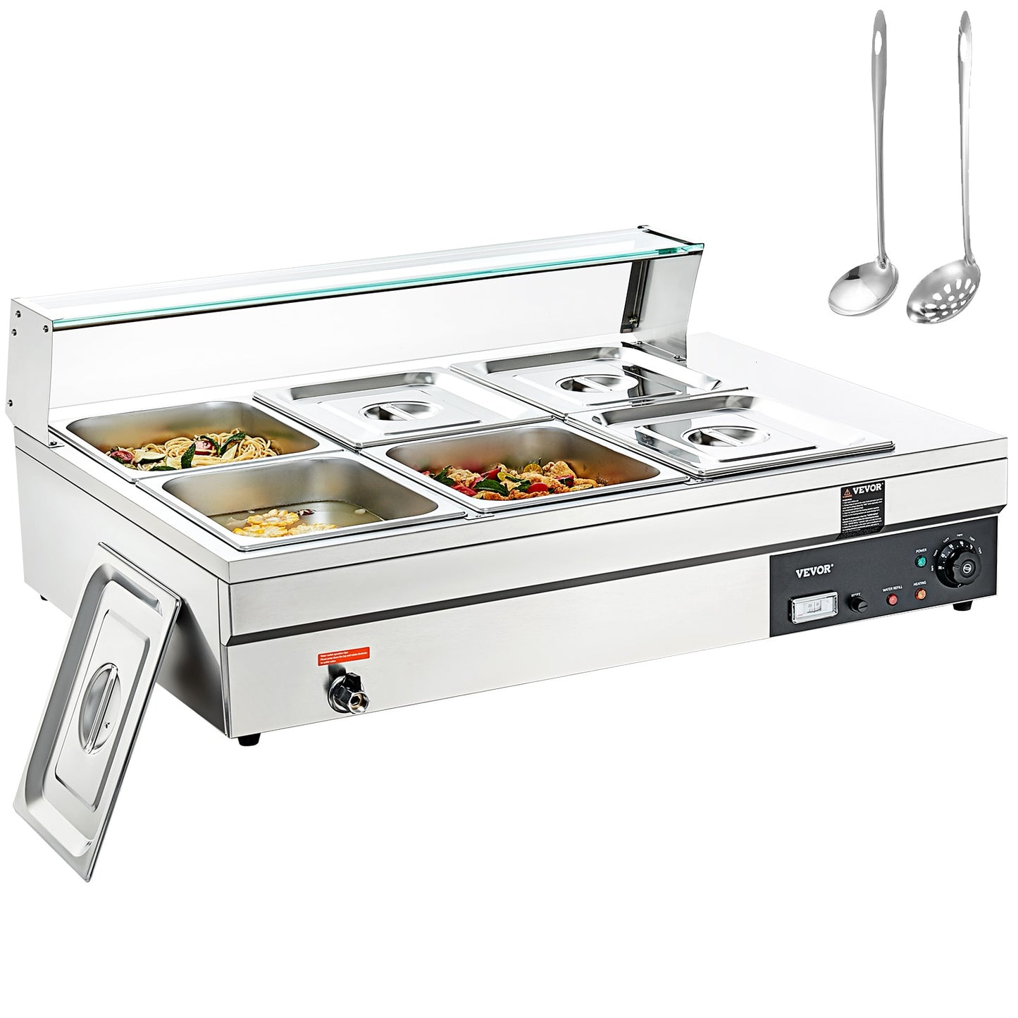 VEVOR 6-Station 72-Quart Commercial/Residential Electric Food Warmer BLZBWTC6PB3600001V1