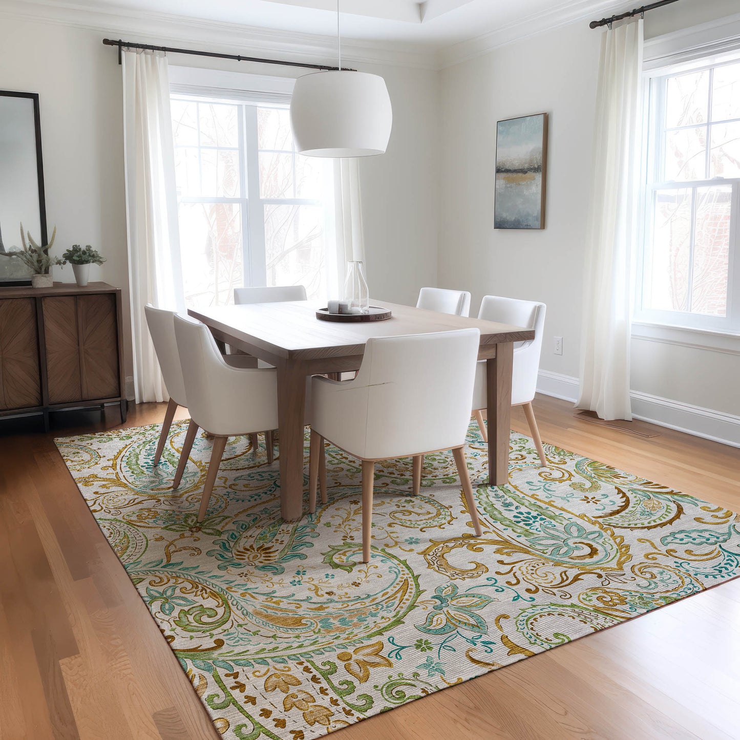 Addison Rugs Chantille 10 x 14 (ft) Ivory Rectangular Indoor/Outdoor Geometric Farmhouse/Cottage Machine washable Area rug
