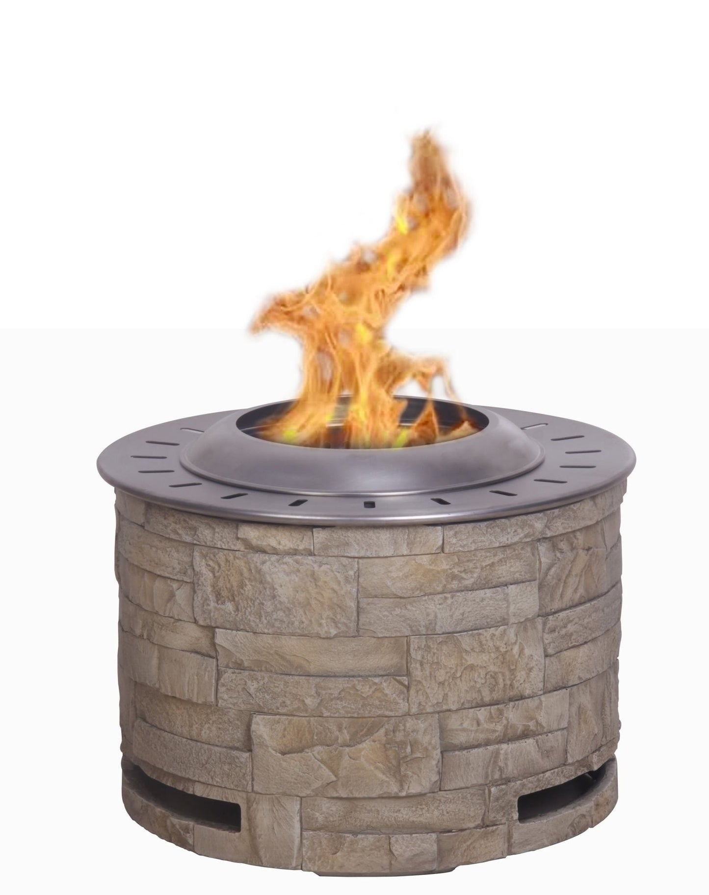 Miki Shinly 20.5-in W Yellow Magnesium oxide Wood-Burning Fire Pit
