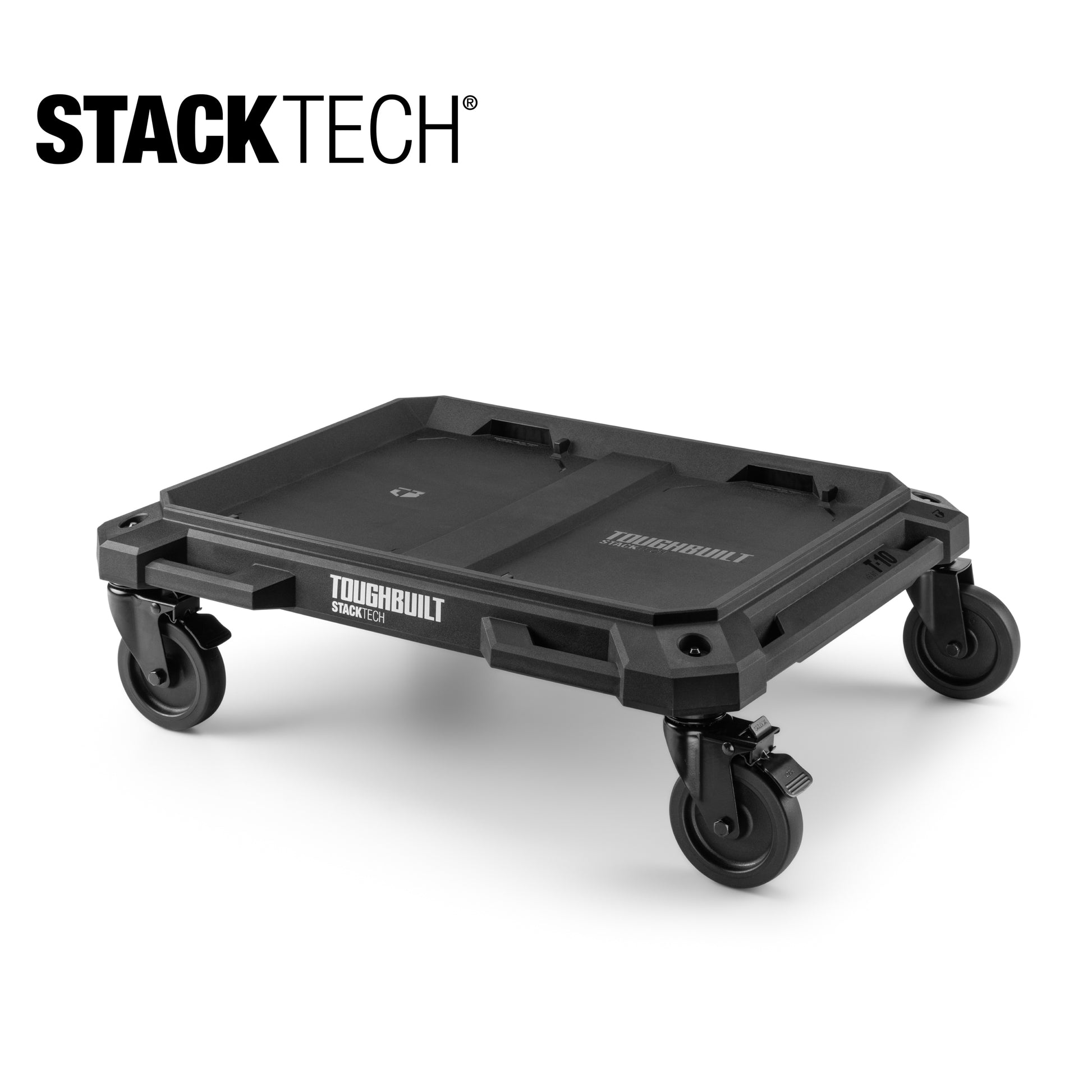 TOUGHBUILT STACKTECH Plastic/Metal Rolling Tool Box Mount (1) 4-wheel Cart TB-B1-T-10