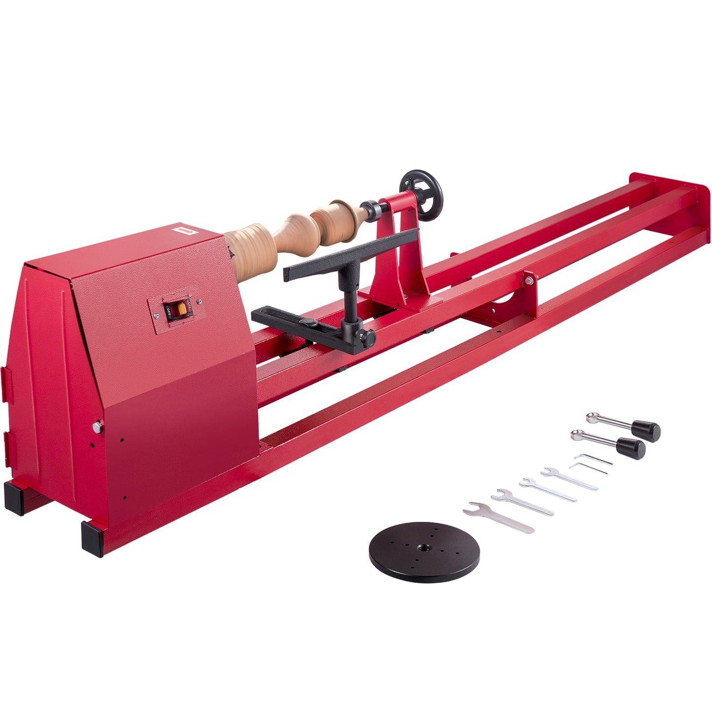 VEVOR 10.7-in x 43.31-in Variable Speed Wood Lathe GSJMMCS1000-1OR12V1